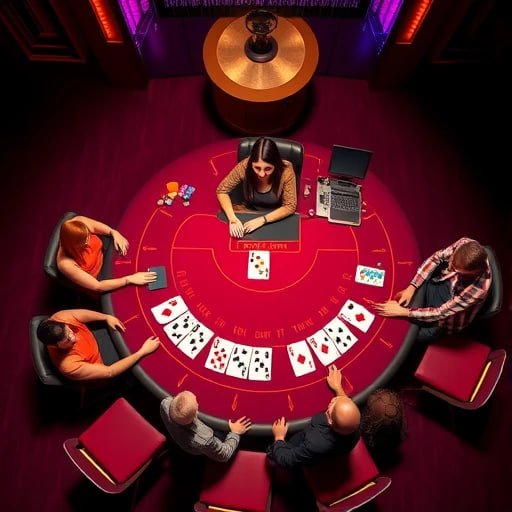 Pretty Gaming live dealer studio multi-camera broadcast setup with overhead and close-up angles